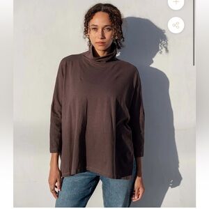 Mersea Catalina turtleneck tee soft clay brown medium